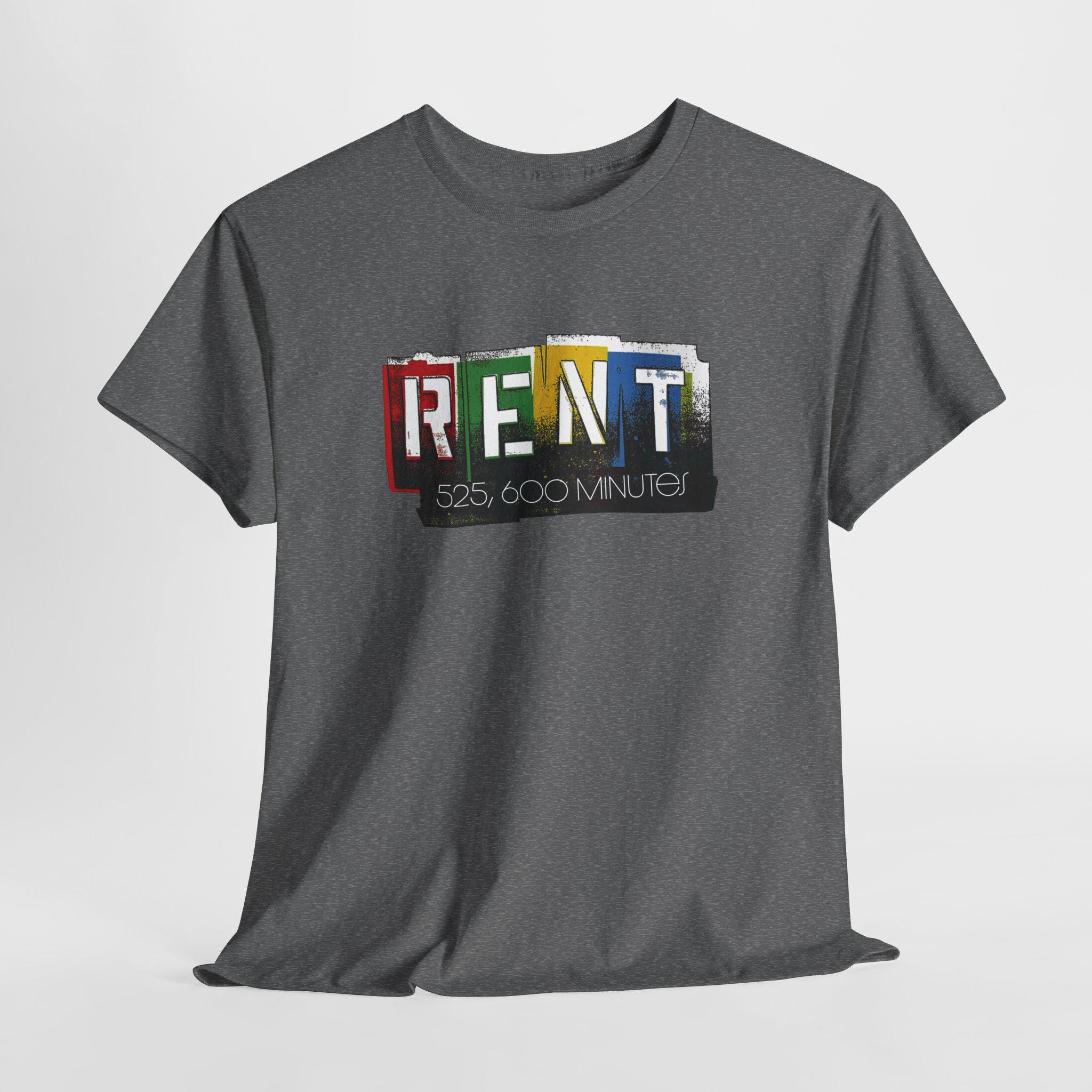 RENT T-shirt - Broadway Musical Theater Tee, 525,600 Minutes, Rent Head ...