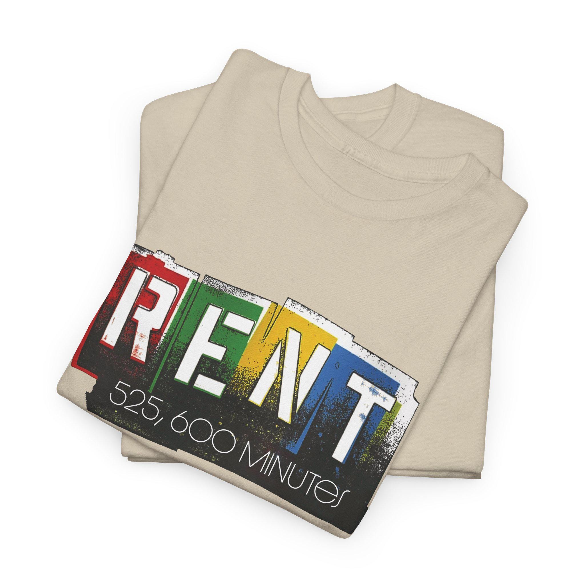 RENT T-shirt - Broadway Musical Theater Tee, 525,600 Minutes, Rent Head ...