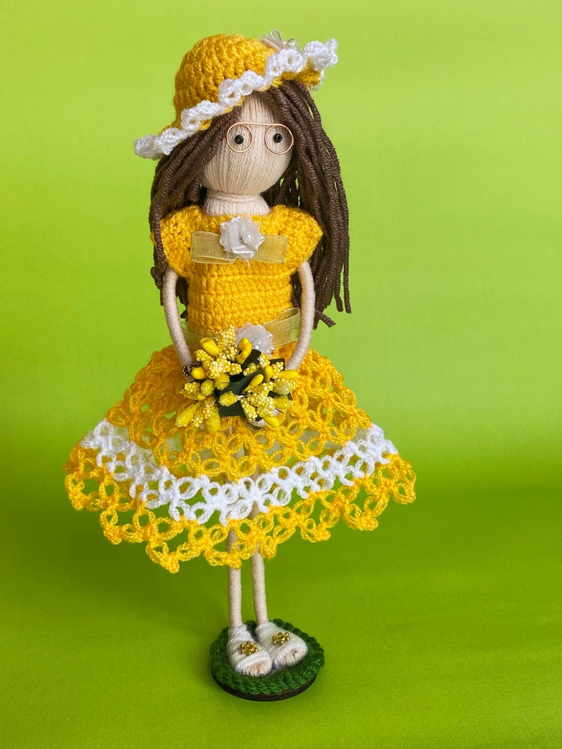 Stroll in Quaint Garden Doll in Yellow Dress Etsy
