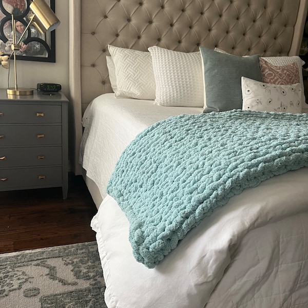 Seafoam Blanket Etsy