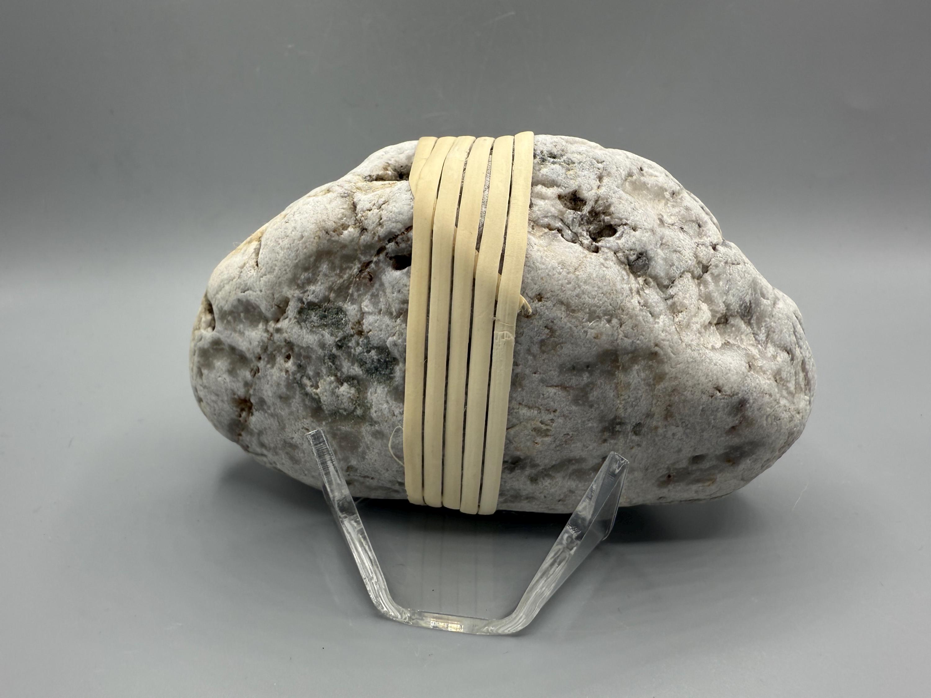 Hand Wrapped Beach Rocks Handmade Wrapped Beach Stone: Rustic Leather Cord Rock Art - Etsy