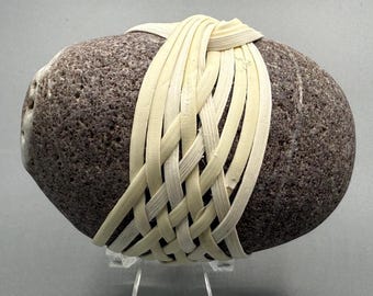 Zen Wrapped Beach Stone: Cape Cod Gift, Gratitude Talisman