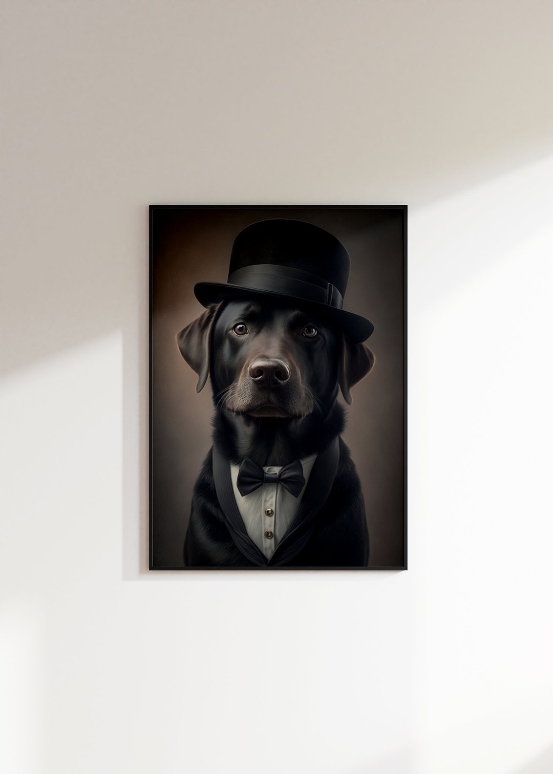 Labrador Portrait Digital Art, Labrador Retriever Digital Art, Brown Labrador Art, Labrador Wall