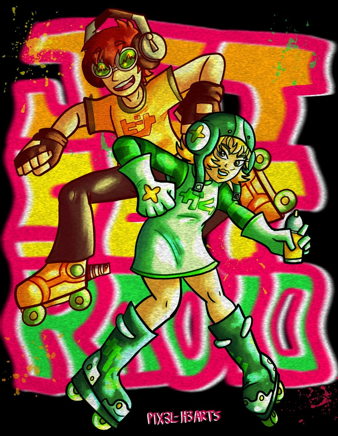 JET SET RADIO Beat Gum Art Print Etsy Il 1080xN.4922503703 Dyw7