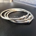 Set of 3 Bangles, 925 Sterling Silver Bangle, Stacking Bangle, Semanario Bangle Stacking Bracelets 3 Day Bangles Boho Bracelet Thick Bangles