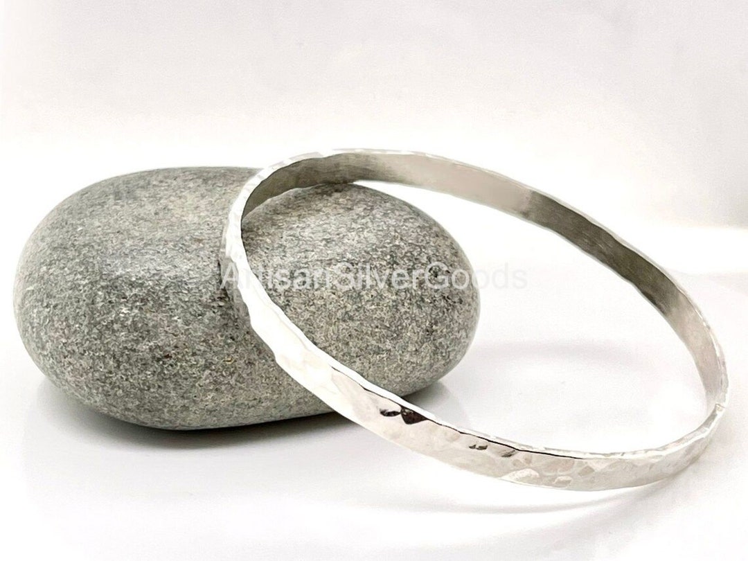 925 Sterling Silver Handmade Stacking Bangle Arthritis Healing