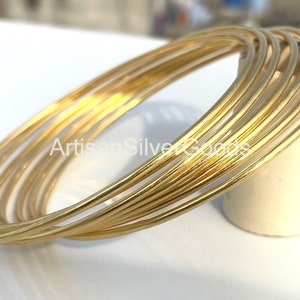 Set of 7 Bangles Gold Filled Bangles Stackable bangle bracelets for women Bridesmaid gift  bracelet simple Bridesmaid Jewelry