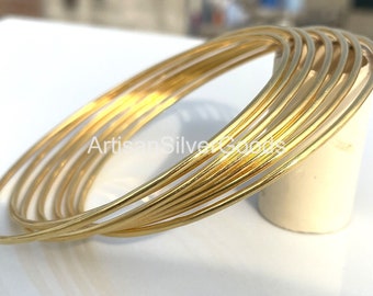 Set of 7 Bangles Gold Filled Bangles Stackable bangle bracelets for women Bridesmaid gift  bracelet simple Bridesmaid Jewelry