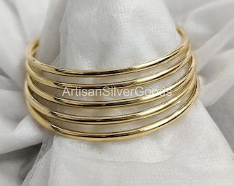 Set of 5 Bangle, Bangles For Woman Stacking Bangle, Solid brass Bangles Semanario 5 Day Bangle Simple Bangle Brass Bangle Simple Gold Bangle