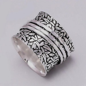 Silver Spinner Ring,925 Sterling Silver Spinner Ring,Women’s Ring,Handmade Ring,Anxiety Ring,Fidget Ring,Meditation Ring,Gift For Ring