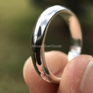 Comfort Fit Ring Sterling Silver Band Mens Wedding Ring Womens Wedding Band Silver Comfort Fit Band 4mm Wide Band Promise Ring for Him