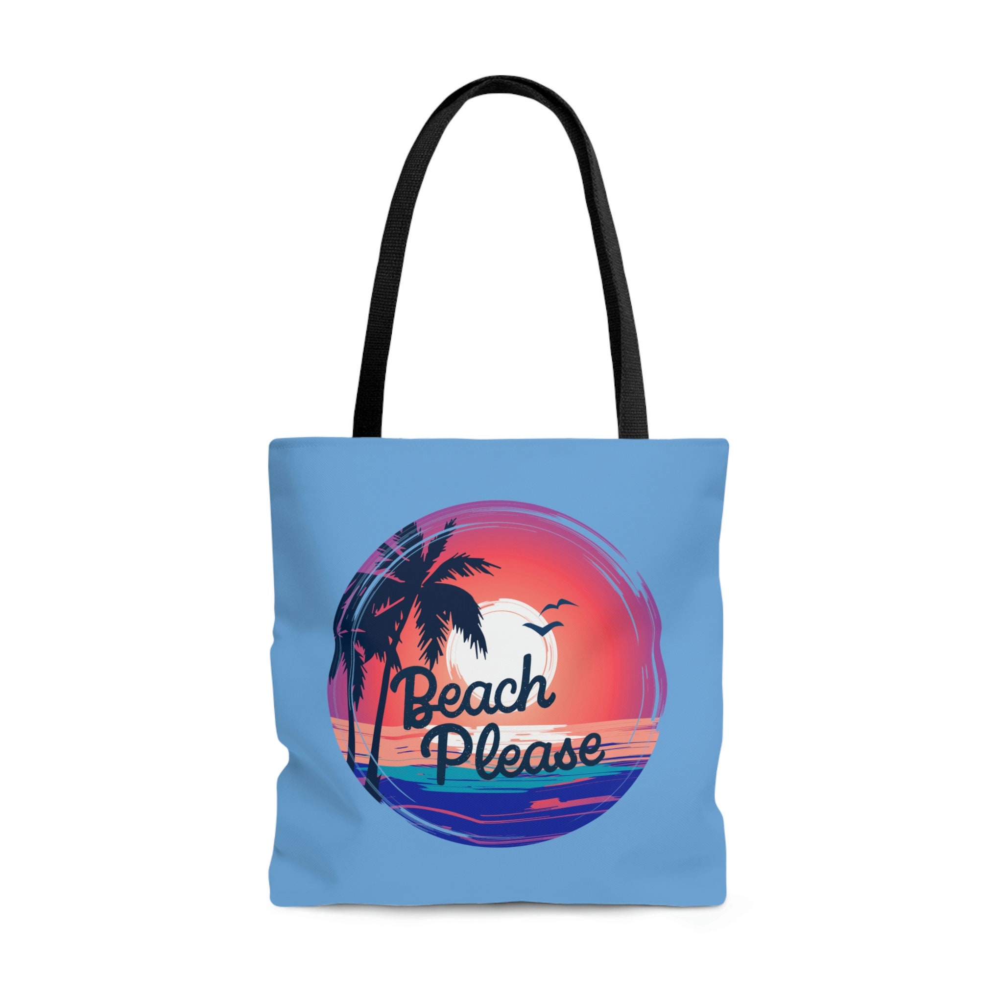 Parachute Shopper Bag, Made in UK, Sea Rocks Waterproof Beach Bag, Lightweight Ripstop Fabric