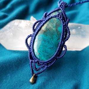 Peaceful presence Chrysocolla pendant necklace
