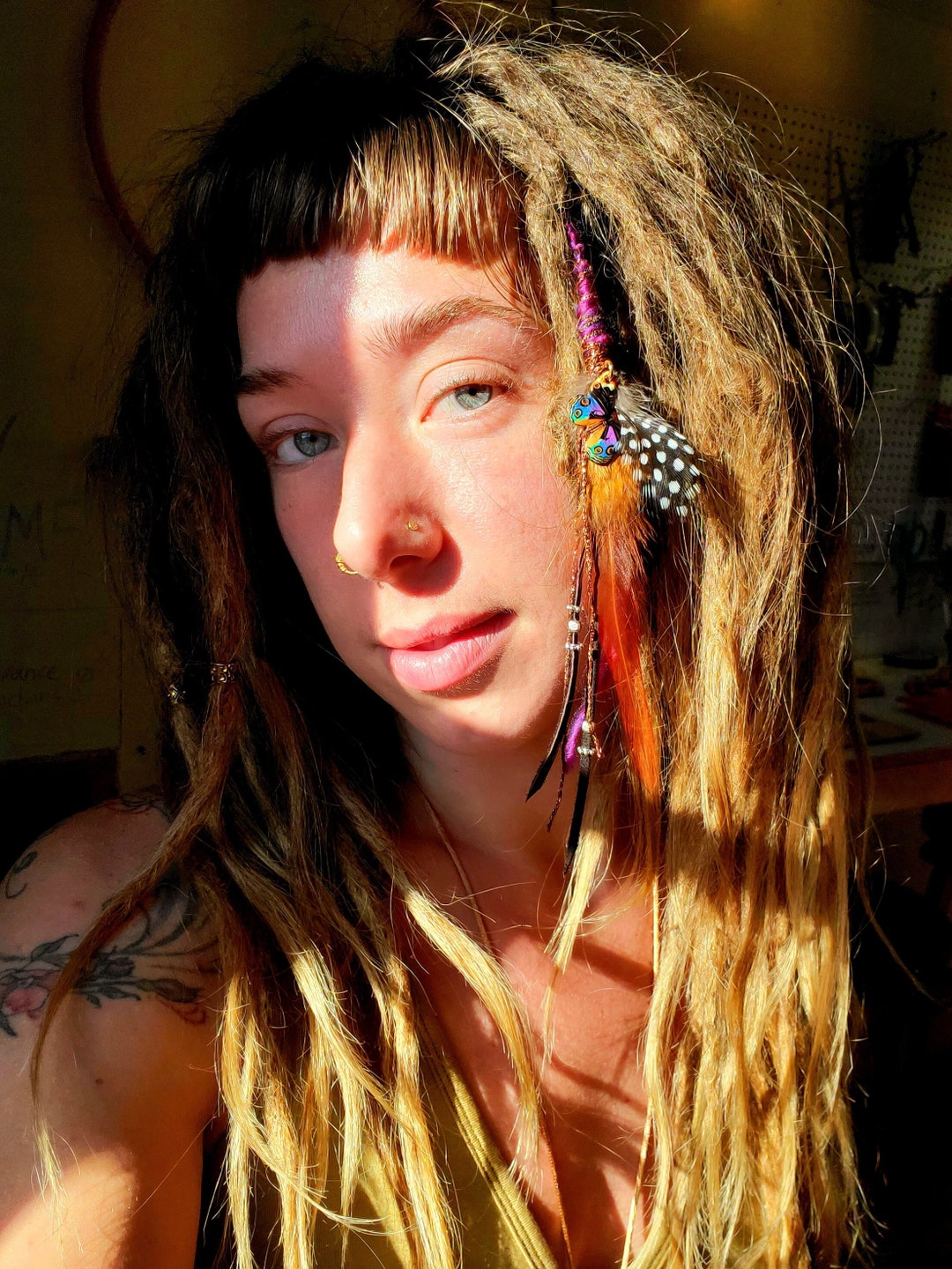 Hair Feather Clipin Extension Hair Extensions Boho Hair Etsy