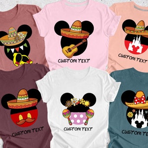 Personalized Mickey Minnie Ears Cinco De Mayo Shirt, WDW Family Mexican Fiesta Party 2024, Papacito Mamacita Group Shirt