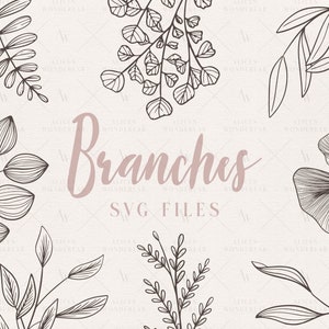 Hand drawn branches SVG files