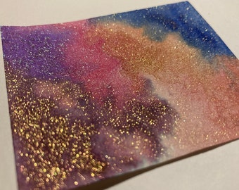 Shimmer Watercolors Set ~ Nebular, 6-Color Paint Palette, Watercolor paint color scheme, colorful colored paints palette, glitter pigment