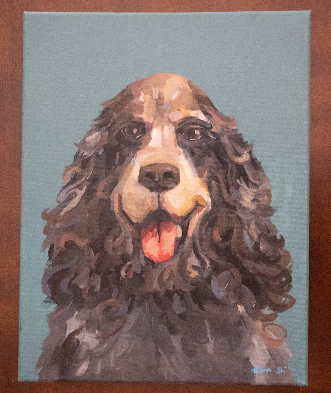 Custom Pet Portrait - 10.5*14" - Acrylic on Canvas - Etsy