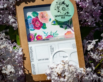 Flower Watercolor Kit: DIY Painting, Arts & Crafts Gift