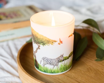 Save the Planet Soy Wax Scented Candle - Grassland | Hand-Poured | 100% Natural Fragrance Blend | Vegan | Plastic-Free | Uplifting Scent