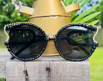Spiked Punk/Gothic Bling Handmade Sunglasses