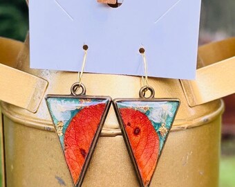 Handmade Floral Resin Earrings