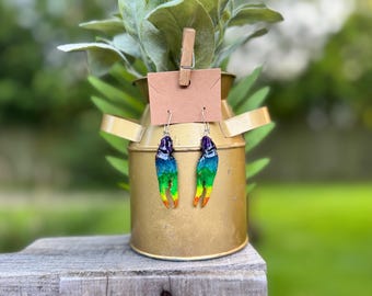 Hand-Painted Crawfish Claw Earrings