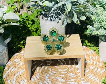 Bedazzled Flower Hair Clip