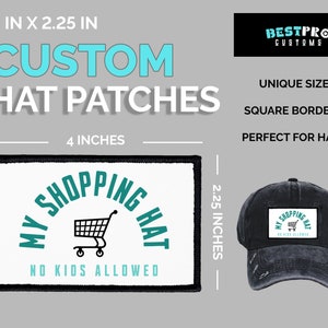 Custom Rectangle Hat Patch | Photo Patch | Iron-On | Sublimation Patches | Hat Patch | Band Patch | Battle Vest Patches | Camp Patches
