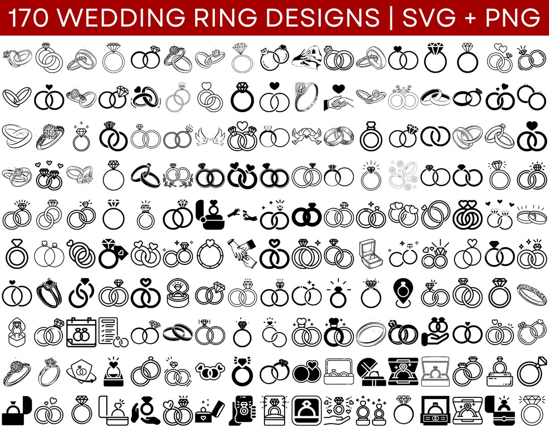 Wedding Ring SVG Bundle Wedding Ring Clipart Wedding Ring - Etsy Canada