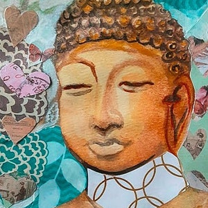 Buddha statue collage