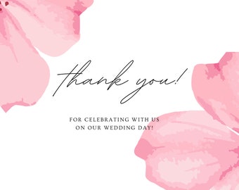 Thank you Note. Wedding Thank You Card