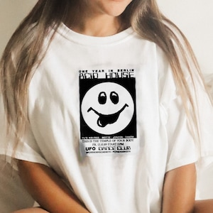 Vintage Original 90's Acid House Smiley “ Headshot “ UK Rave