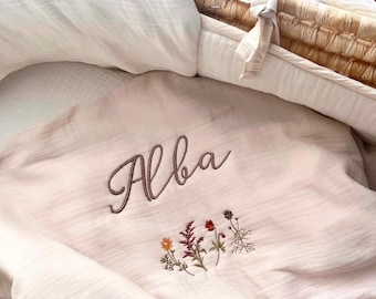 Coperta in pile per neonati personalizzata (ricamata)