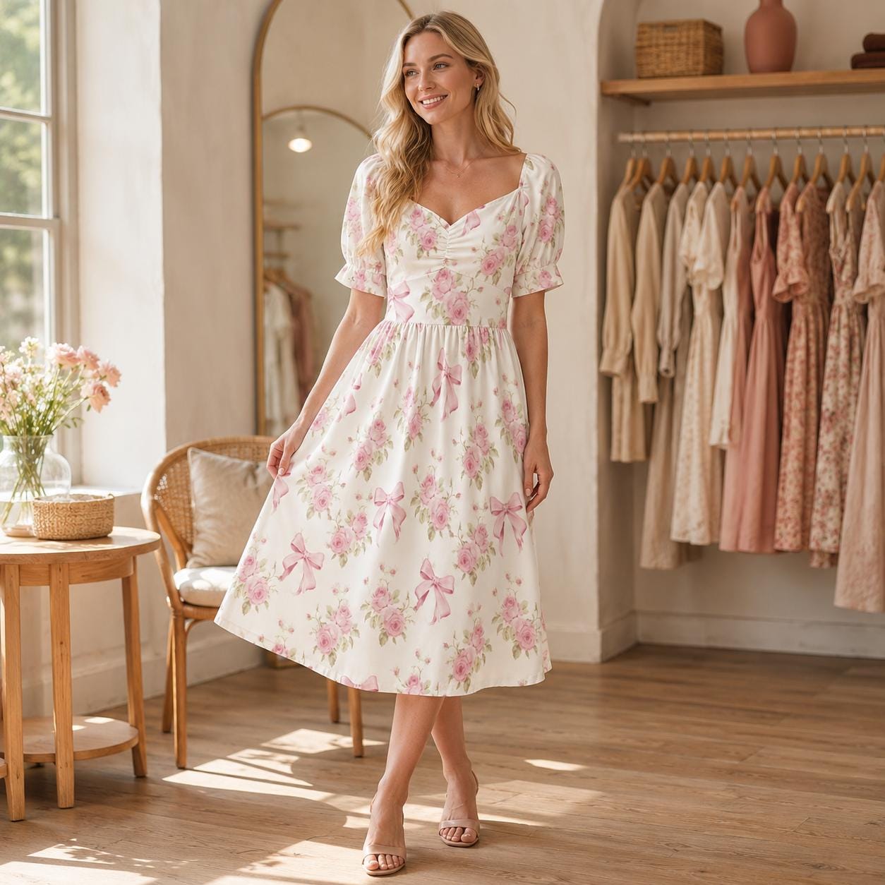 Pink Tea Party Dress Women - Etsy Pink Tea Party Dress Women - Etsy