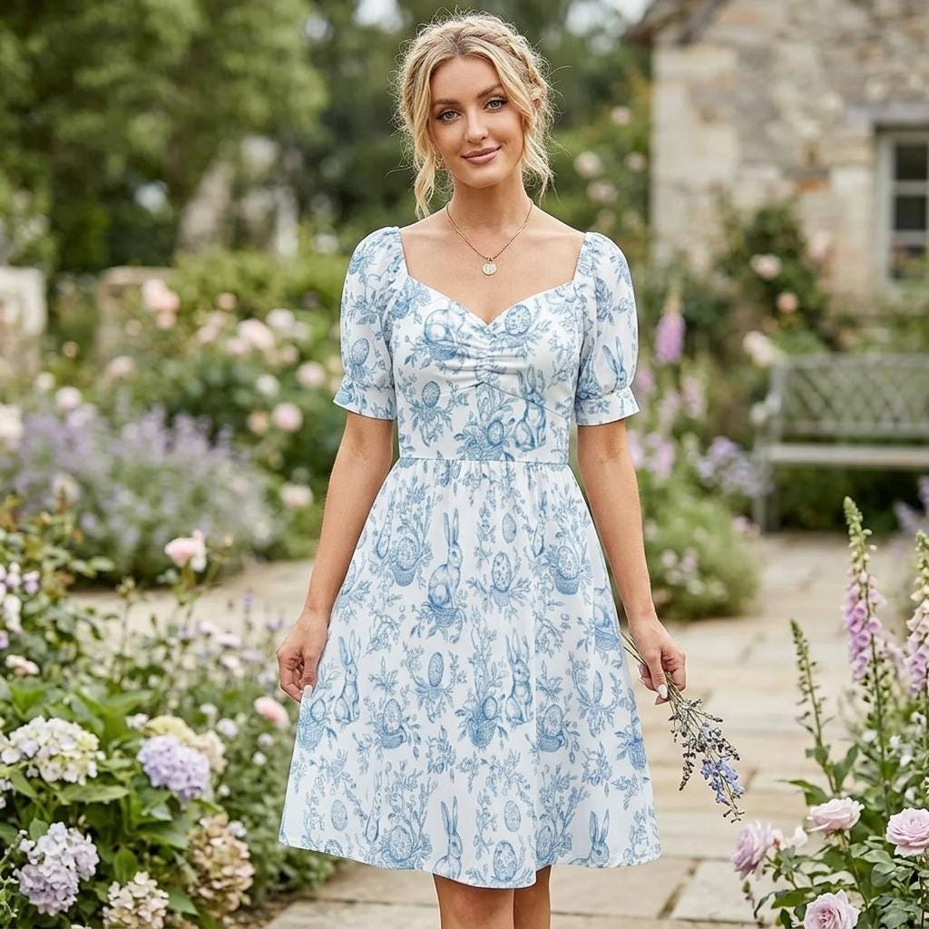 chinese dress ladies London Times Women's Midi Dress - Blue