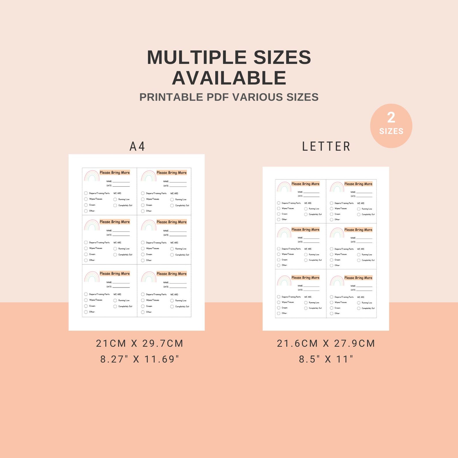 Printable Bring Note From Teacher to Parents for Daycare, Bring Note ...