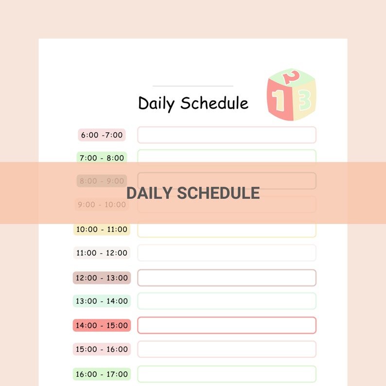 EDITABLE Daycare Planner Daily Schedule Daycare Routine Etsy