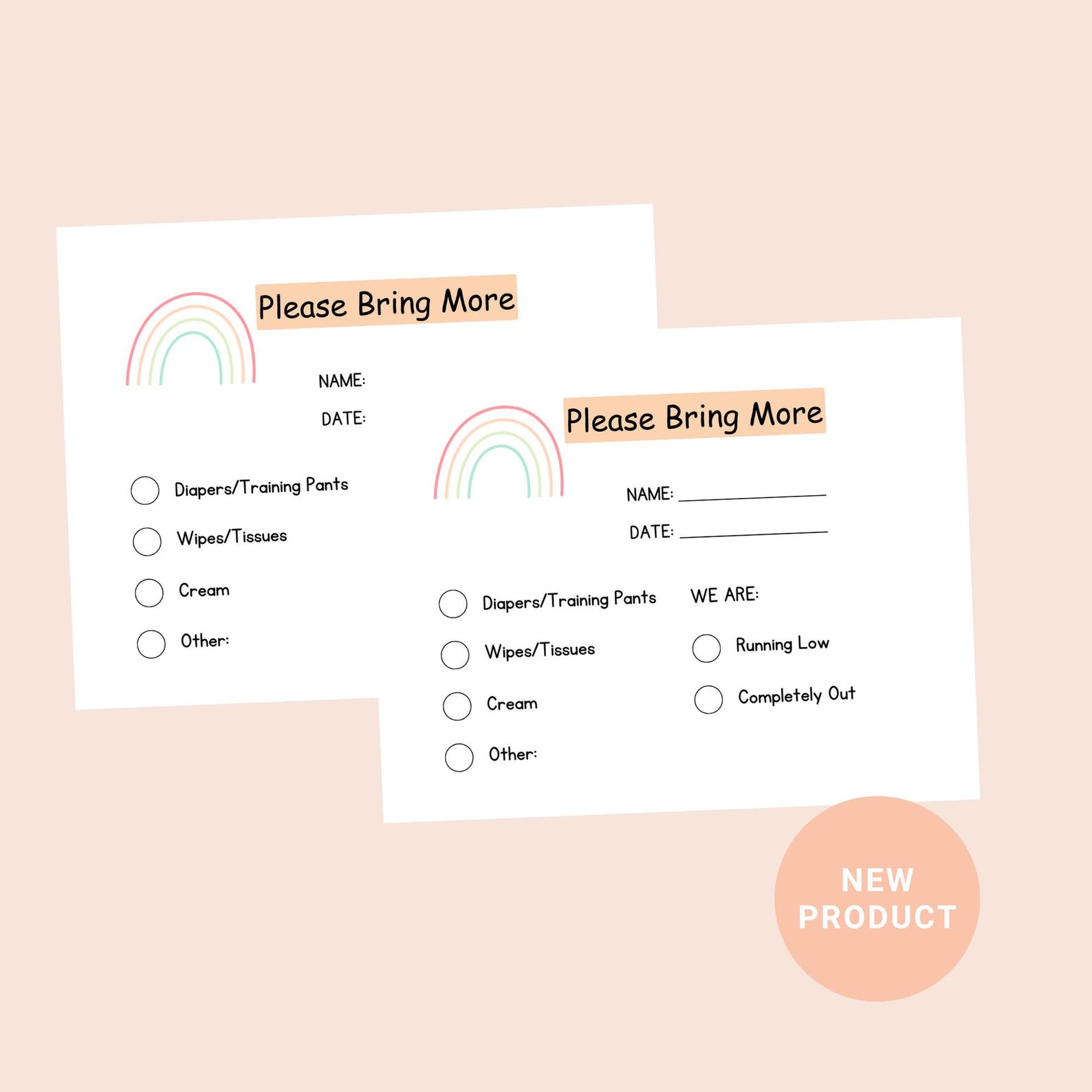 Printable Bring Note From Teacher to Parents for Daycare, Bring Note ...