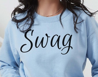 Swag Sweatshirt, Swag, Unisex volwassen kleding, Swag de hele dag, Swag de dag, cadeau voor haar, cadeau voor hem, Gildan 18000, man, vrouw, kinderen