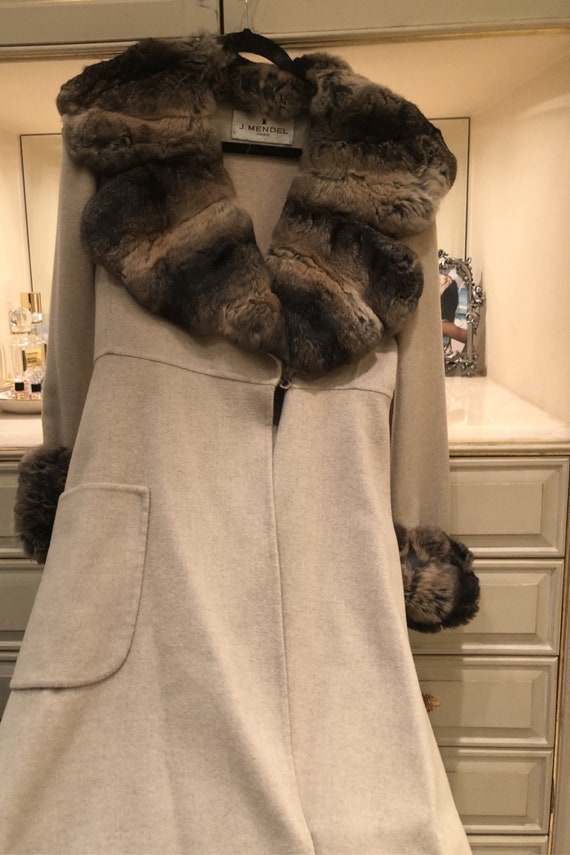 J. Mendel Cashmere and Chinchilla Full-Length Coat