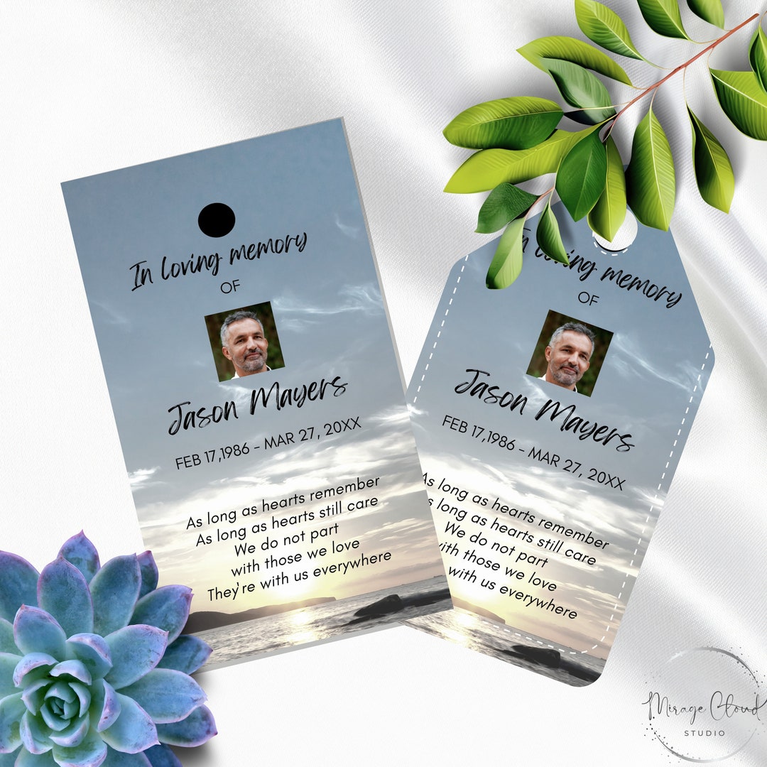 Funeral Favor Celebrating the Life Favor Funeral Memorabilia in Loving