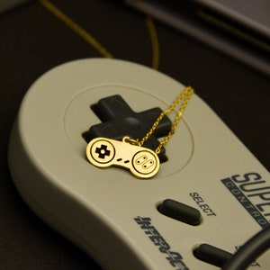 Old School Gamer Necklace - Valentine's Day Gift - Gamer Gift - Gamer Necklace - Game Console Charm - 90's gamers - Game Controller Necklace