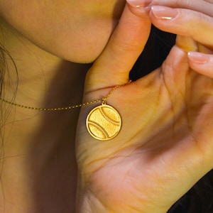 Baseball Necklace - Summer Sale - Sport Lover Necklace - Personalized Baseball Pendant - Sport Jewelry - Softball Necklace