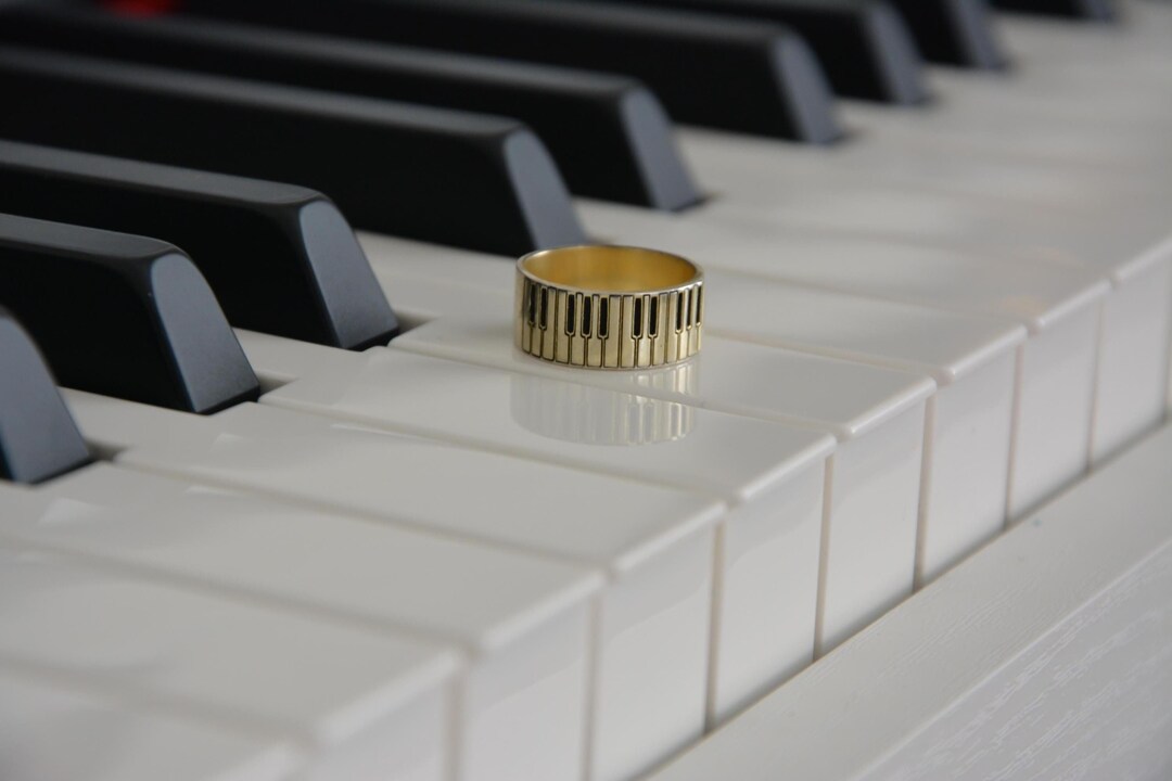 Piano Keyboard Ring - Summer Gift - Musical Note Ring - Piano Keyboard ...
