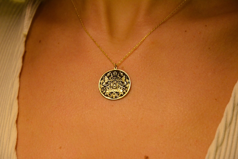 Memento Mori Necklace Gold Coin Skull Pendant Stoicism Jewelry Philosophy Pendant Amor Fati Jewelry Skull Coin Pendant image 4
