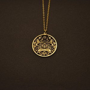 Memento Mori Necklace Gold Coin Skull Pendant Stoicism Jewelry Philosophy Pendant Amor Fati Jewelry Skull Coin Pendant image 3