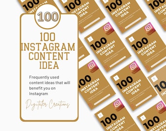 100 Instagram Content Ideen: Social Media Guide (2 PDF-Dateien)
