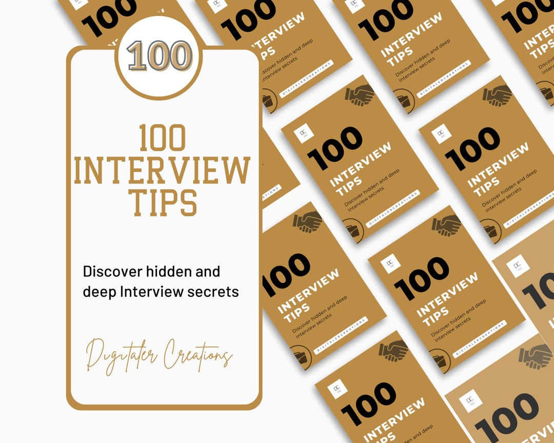 Downloadable Interviewee Tips 100 Interview Tips: HR Secrets,100 Interview Tips and Tricks, Career ...