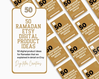 50 idee di prodotti digitali Etsy per il Ramadan, piano per piccole imprese, mese religioso, suggerimenti creativi, elenco islamico